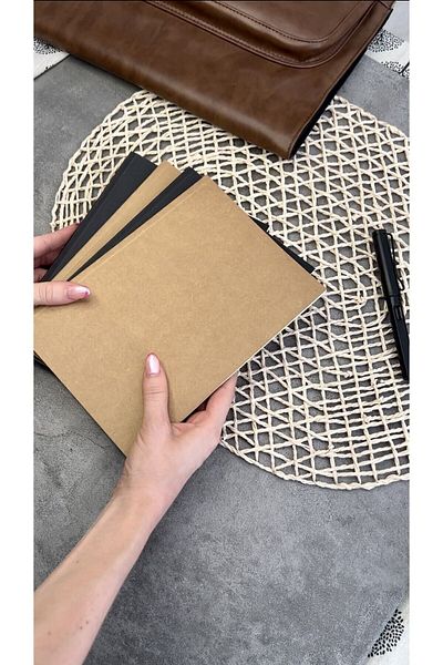 Fark Tanıtım American Hardcover, A5 Dotted Notebook, 64 Sheets, 90gr. Ivory Paper (BLACK COVER)