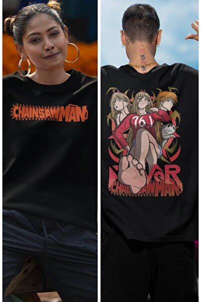 Fuddy Moda Оверсайз футболка з принтом Chainsaw Man V2 Power на спині, унісек...