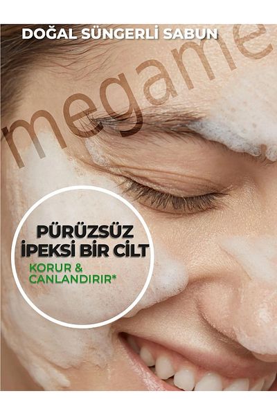 megame مجموعة من 5 صابون إسفنجي طبيعي - صابون تنظيف طبيعي 100% للوجه والحمام