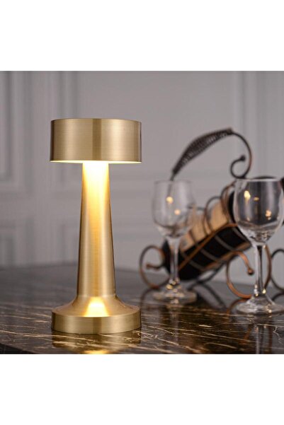 LOYS Dekoratif Şarjlı Dokunmatik 3 Renkli Led Masa Lambası Usb Kablolu Abajur...