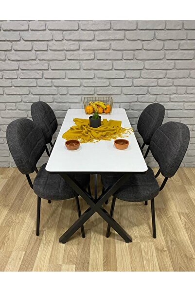 BAMBEDS MOBİLYA Masa Takımı, Yemek Masası, Mutfak Masası, Balkon Masası - 70x...