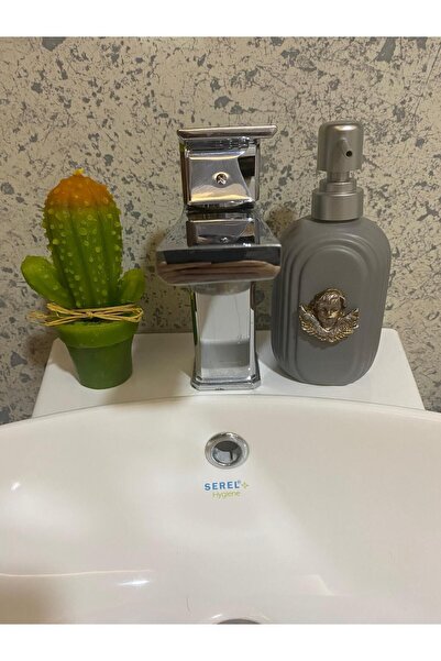 elayarts Gri seramik sıvı sabunluk