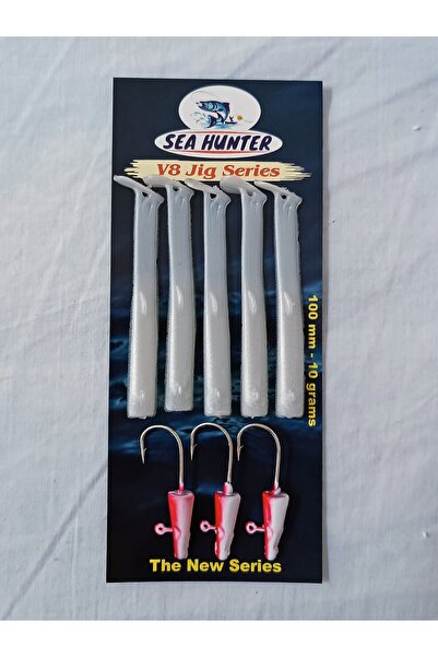V8 Jig Series 10 Cm 10 Gr Silikon Yem Sedef 5 Pcs