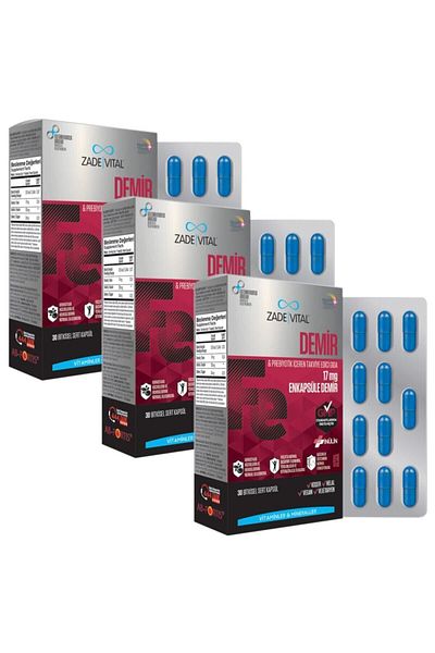 Zade Vital Iron Iron (3 BOXES) 90 Capsules