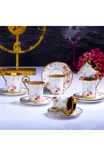 Kosova Bella 6-Piece Cup Set with Stand 90 cc IST-173