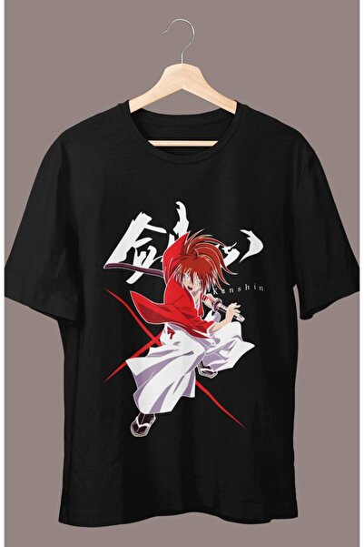 Fuddy Moda Oversize kroj Himura Kenshin Štampano T-shirt , unisex anime Štamp...