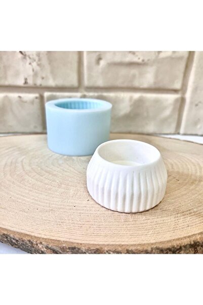 WAMMOLDS Geometrik Katlı Mumluk Silikon Kalıp
