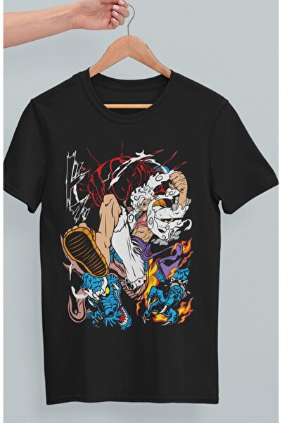 Fuddy Moda Oversize kroj Luffy vs Kaido Štampano T-shirt, unisex anime Štampa...
