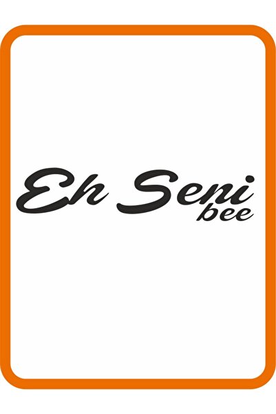 EYBA STİCKER ملصق سيارة أسود "Eh Seni Be" - مقاس 25 × 7 سم
