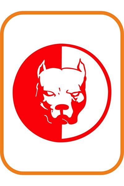 EYBA STİCKER ملصق سيارة بيتبول أحمر - 20x20 سم