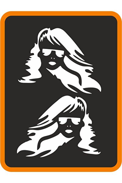 EYBA STİCKER ملصق سيارة نسائي منقوش مادونا - قطعتين، طقم من اليمين إلى اليسار...