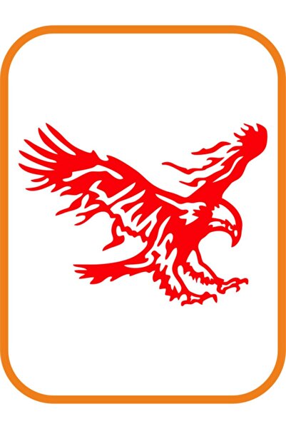 EYBA STİCKER ملصق سيارة النسر الأحمر - حجم كبير 30x22 سم