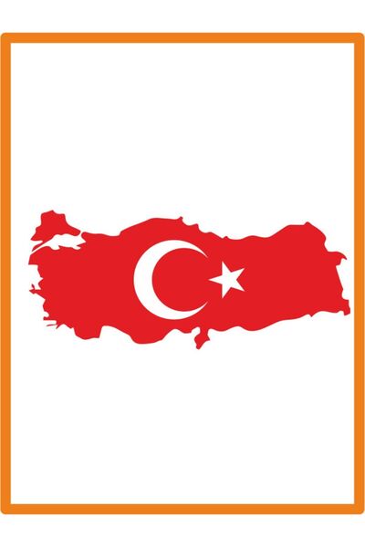 EYBA STİCKER 15x7 Cm Turkish Flag Auto Sticker - Motor Sticker