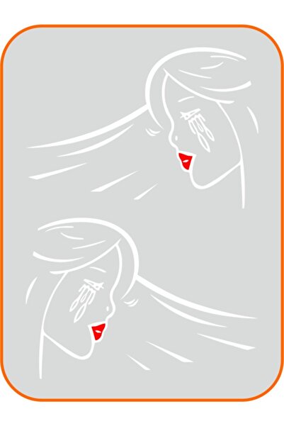 EYBA STİCKER ملصق سيارة أبيض مقاس 40 × 28 سم كبير للنساء البكاء - طقم مكون من...