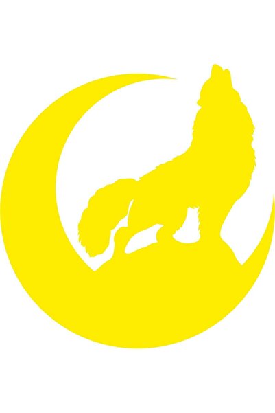 EYBA STİCKER ملصق سيارة على شكل هلال أبيض وأصفر