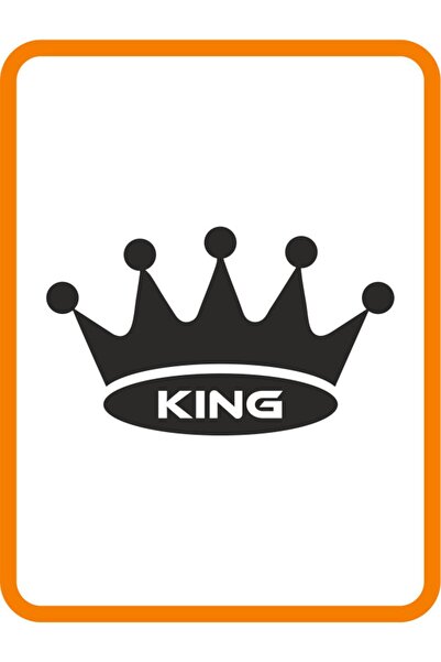 EYBA STİCKER King Auto Sticker - Black Motor Sticker, 25x15 Cm