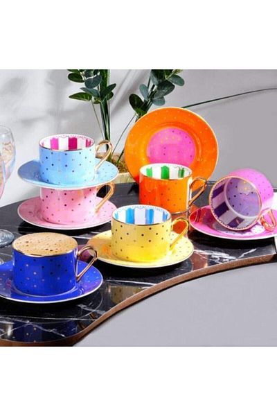 Kosova Bone China Luxury Porcelain Tea & Nescafe Cup Set