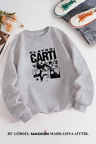 macklin Playboi Carti Sa deznom unisex dukserica - okrugla kragna