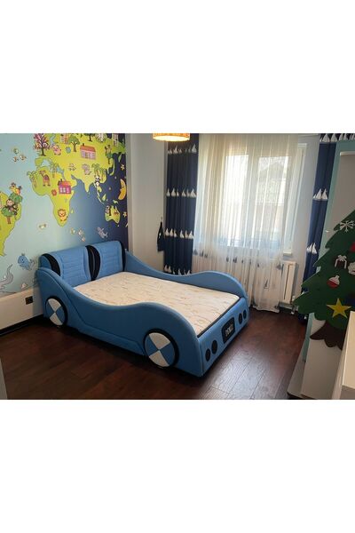 Puf Bebe Montessori Serisi _arabalı Çocuk Yatağı_bebek Yatağı _puf Yatak 90x190 Ölçüde (İÇ YATAK DAHİLDİR)