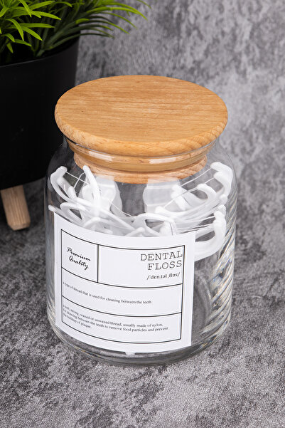 MODA OZY 300 мл вакуумний дерев'яний кришка скляний зубна нитка ванна організ...