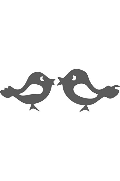 EYBA STİCKER White Double Bird Door Sticker - Auto Sticker