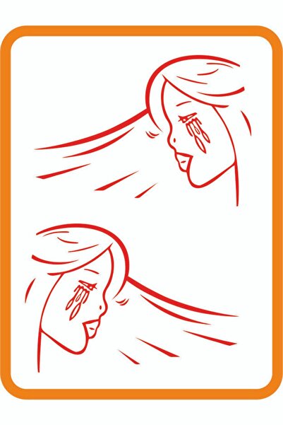 EYBA STİCKER ملصق سيارة امرأة تبكي حمراء - طقم مكون من قطعتين، 30 × 20 سم، يم...