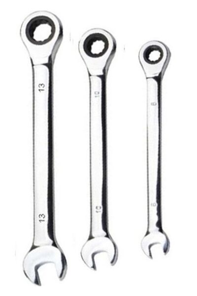 kayasanyapimarket Anahtar 8-10-13 Mm Cırcır Kombine Anahtarı 3'lü
