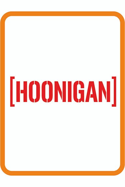 EYBA STİCKER Hoonigan - ملصقات السيارات والمحركات باللون الأحمر مقاس 25 × 8 سم