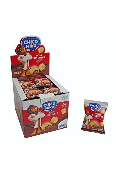 İPKON Mini BISUITS (YENİ) Çikolatalı Krema Dolgulu Bisküvi (30 GR*24 ADET ) Paket