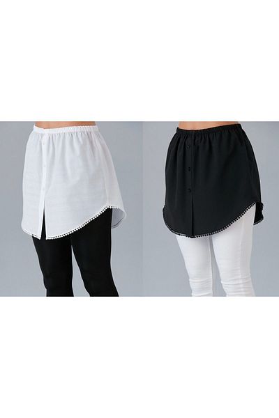 Space Fashion Πουκάμισο Εσωρούχων Six Lace Savior Skirt Πακέτο 2 Μαύρο-άσπρο
