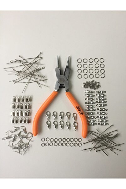YAĞMUR BİJUTERİ Mini Kıvırma Pensesi Ve 9 Çeşit Metal Takı Yapım Malzemesi