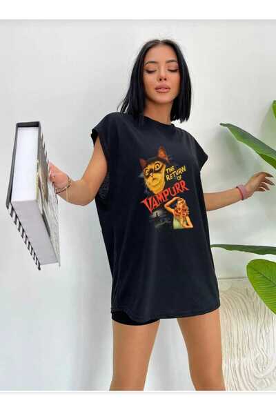 bellanova Μπλουζάκι Unisex Oversize 0 μανίκι - Cat Printed