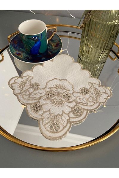 LİNDA MİA White Business Cocktail Napkin Single