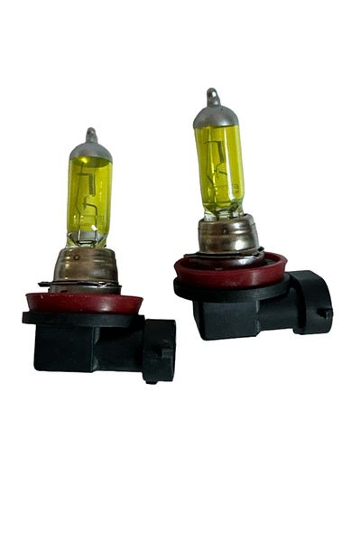 gcstore 12 Volt 100 Waat Lemon Yellow Halogen Bulb - 2 Pieces H8/h11