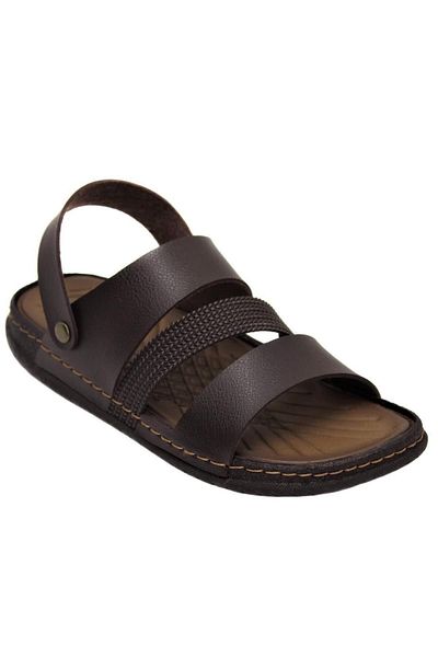 GEZER 11651 Model Anatomical Orthobetic Men's Sandals - Dark Brown Slippers