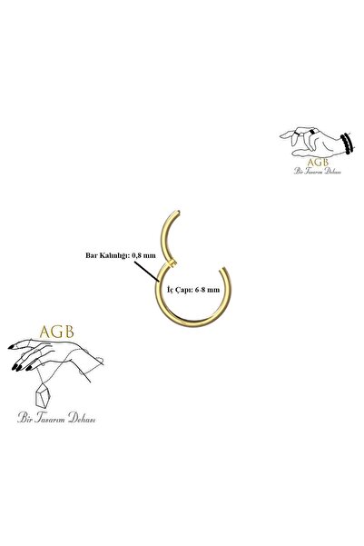 agbtasarım Burun, Kulak, Kaş Nostril, Septum, Helix, Dalth Menteşeli Halka Hı...