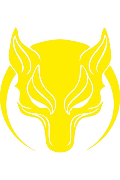 EYBA STİCKER ملصق سيارة كورت هلال مكتوب باللغة التركية باللون الأصفر