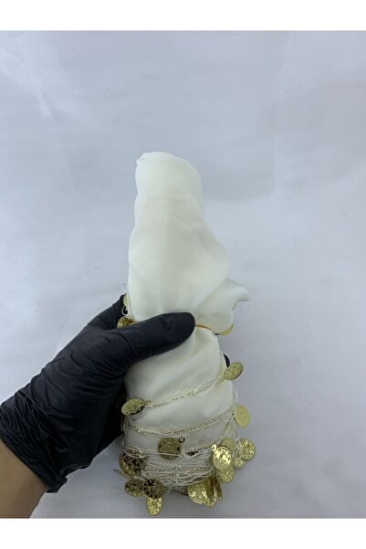 SırmalıHome Düğün Ve Kına Geceleri Için 5'li Kumaş Halay Mendili Beyaz 25x25
