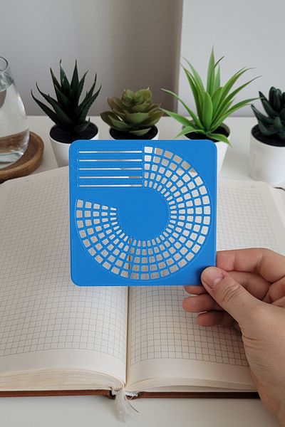 Karmelom Studio Bullet Journal Habit Circle Template Ruler