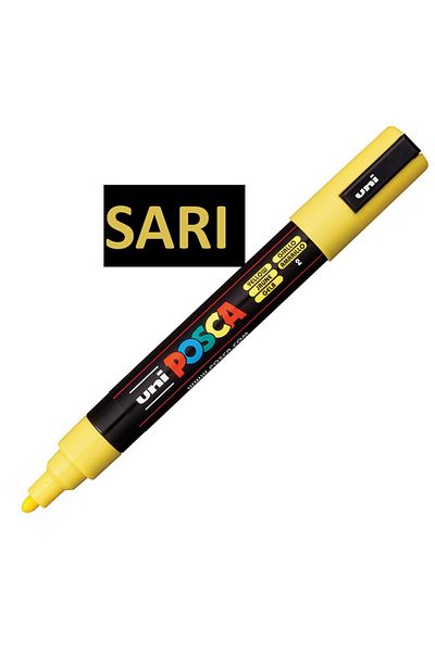 Uni 0.7mm Posca Yellow Marker - Pc-1M (1m)