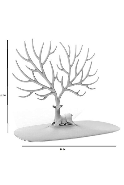 CMT Deer Patterned Suit Stand - Ring Earring and Necklace Hanger Jewelry Organizer