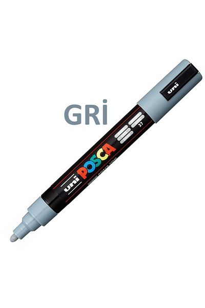 Uni 0.7mm Posca Gray Marker - Pc-1M