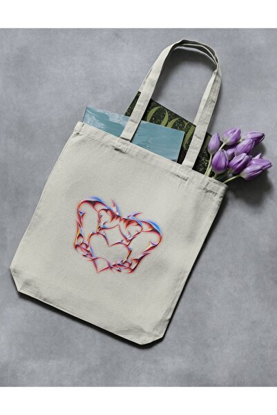 redame Y2k Cloth Tote Bag - Heart Heart Design