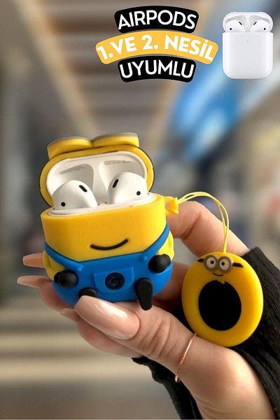 EWEC 1. And 2. Cute Protective Silicone Case with Generation Compatible Minion Figure