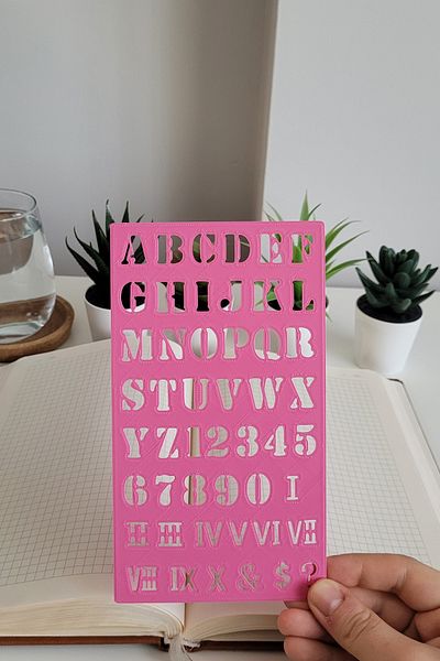 Karmelom Studio Bullet Journal Bold Uppercase Roman Numeral Template Ruler