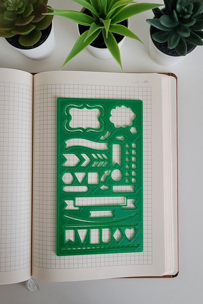 Karmelom Studio Bullet Journal Arrow Routing Detailed Template Ruler