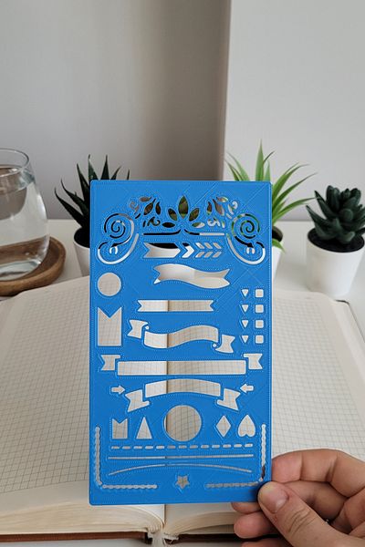 Karmelom Studio Bullet Journal Ribbon Head Detailed Template Ruler