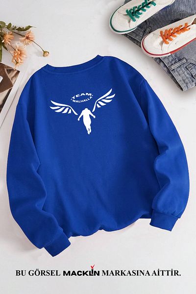 macklin Walhalla Printed Unisex Γυναικεία Ανδρική Φούτερ - Crew Neck