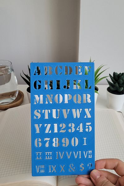 Karmelom Studio Bullet Journal Bold Uppercase Roman Numeral Template Ruler