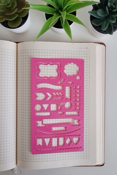 Karmelom Studio Bullet Journal Arrow Routing Detailed Template Ruler